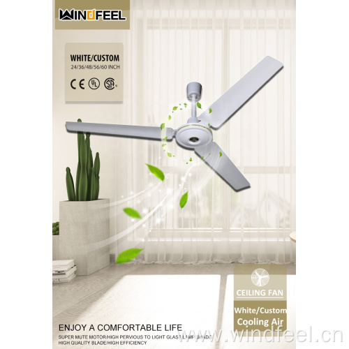 56Inch Aluminum Motor Ceiling Fan with 3 Blade